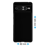 PhoneNatic Case kompatibel mit Google Pixel 7 Pro – Schwarz Silikon Hülle crystal-case Cover