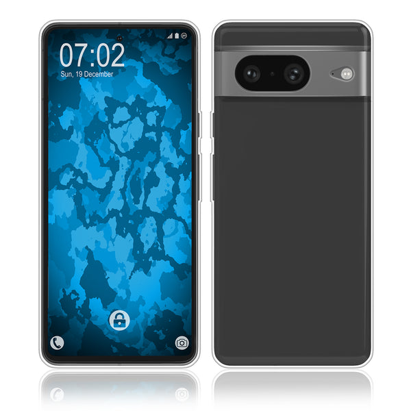 PhoneNatic Case kompatibel mit Google Pixel 8 – Transparent Silikon Hülle crystal-case Cover