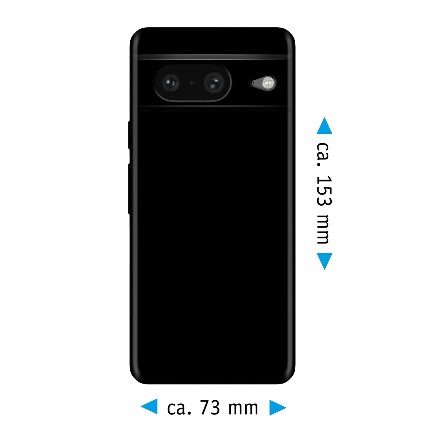 PhoneNatic Case kompatibel mit Google Pixel 8 – Schwarz Silikon Hülle crystal-case Cover