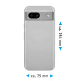 PhoneNatic Case kompatibel mit Google Pixel 8a – Transparent Silikon Hülle crystal-case Cover