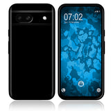 PhoneNatic Case kompatibel mit Google Pixel 8a – Schwarz Silikon Hülle crystal-case Cover