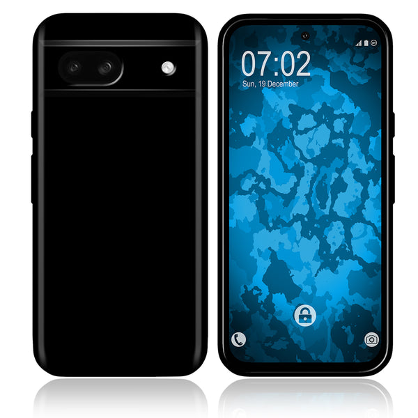 PhoneNatic Case kompatibel mit Google Pixel 8a – Schwarz Silikon Hülle crystal-case Cover