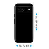 PhoneNatic Case kompatibel mit Google Pixel 8a – Schwarz Silikon Hülle crystal-case Cover