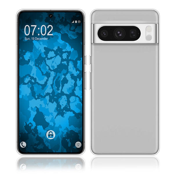 PhoneNatic Case kompatibel mit Google Pixel 8 Pro – Transparent Silikon Hülle crystal-case Cover