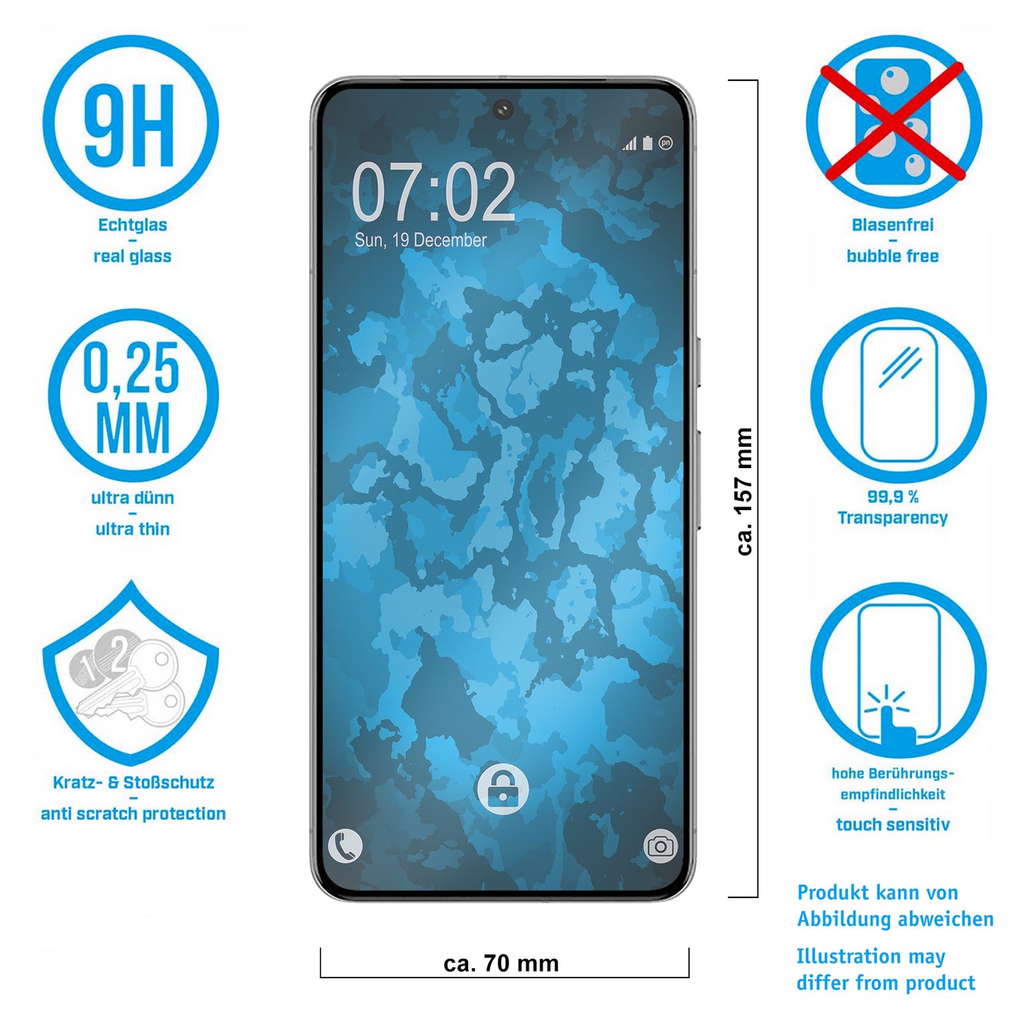 1x Glas-Folie klar für Google Pixel 8 Pro – Panzerglas für Google Pixel 8 Pro
