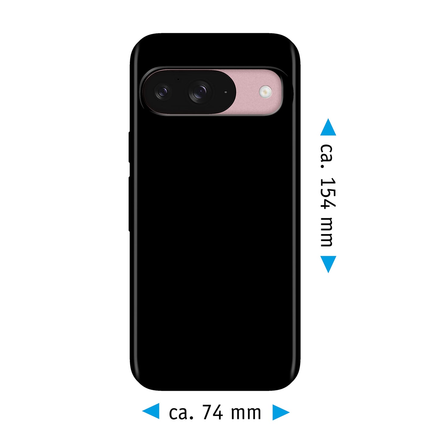 PhoneNatic Case kompatibel mit Google Pixel 9 – Schwarz Silikon Hülle crystal-case Cover