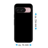 PhoneNatic Case kompatibel mit Google Pixel 9 – Schwarz Silikon Hülle crystal-case Cover