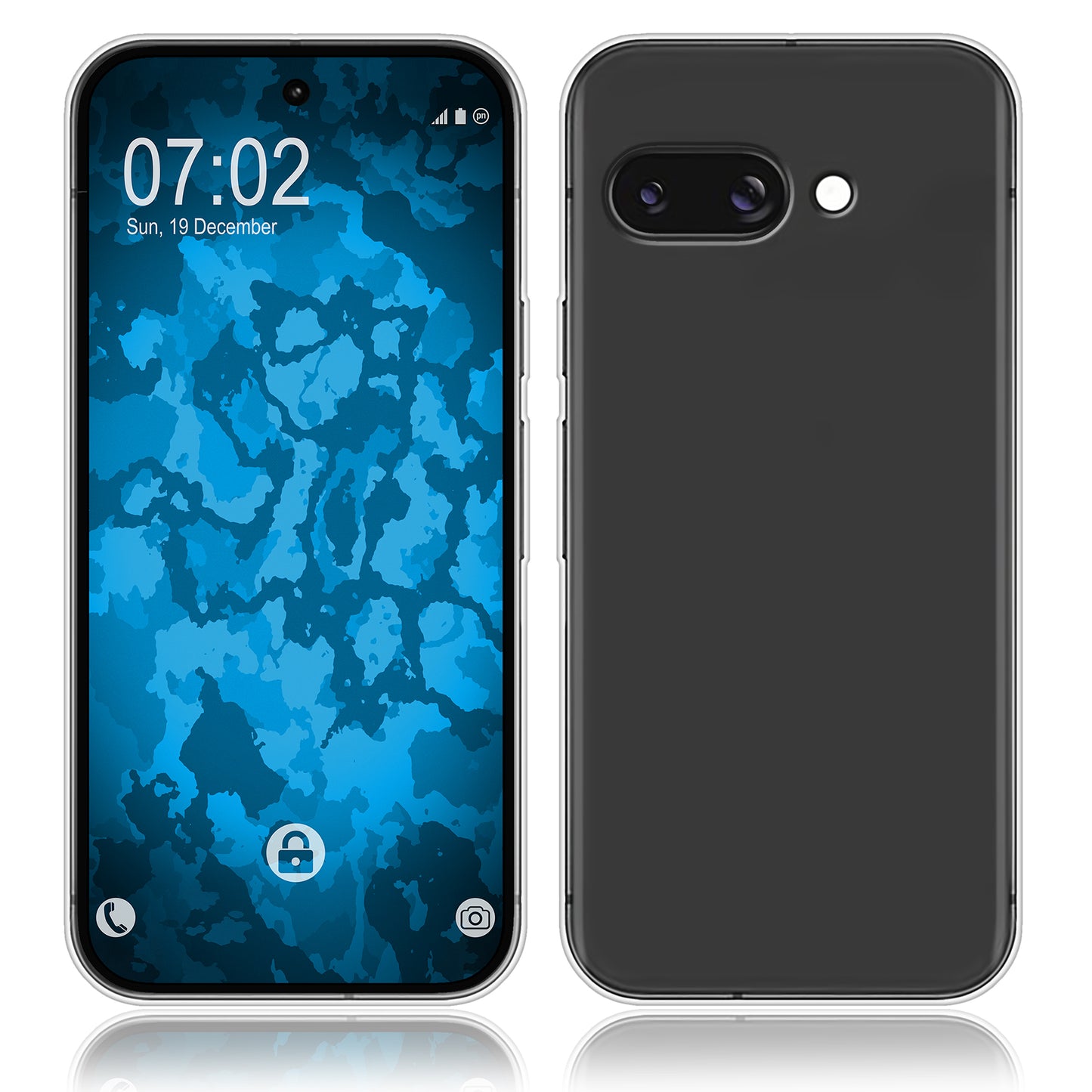 PhoneNatic Case kompatibel mit Google Pixel 9a – Transparent Silikon Hülle crystal-case Cover