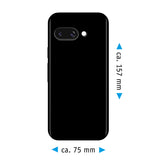 PhoneNatic Case kompatibel mit Google Pixel 9a – Schwarz Silikon Hülle crystal-case Cover