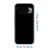 PhoneNatic Case kompatibel mit Google Pixel 9 Pro – Schwarz Silikon Hülle crystal-case Cover