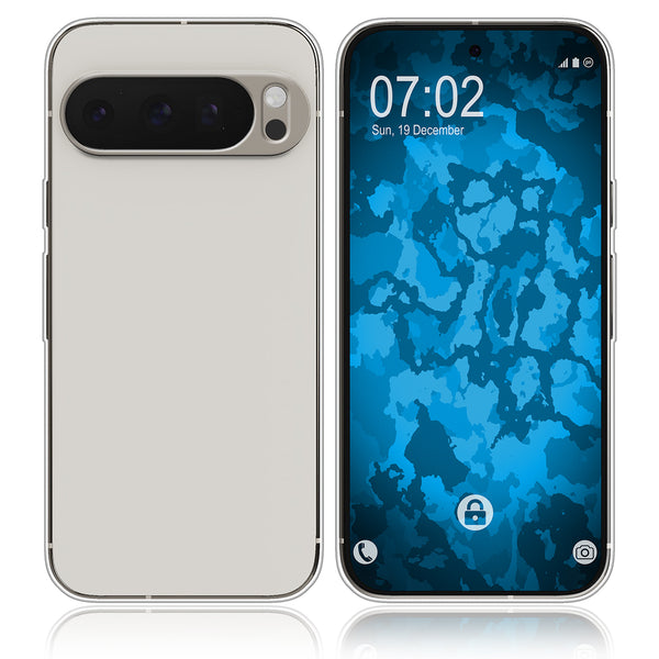 PhoneNatic Case kompatibel mit Google Pixel 9 Pro XL – Transparent Silikon Hülle crystal-case Cover