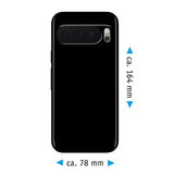 PhoneNatic Case kompatibel mit Google Pixel 9 Pro XL – Schwarz Silikon Hülle crystal-case Cover