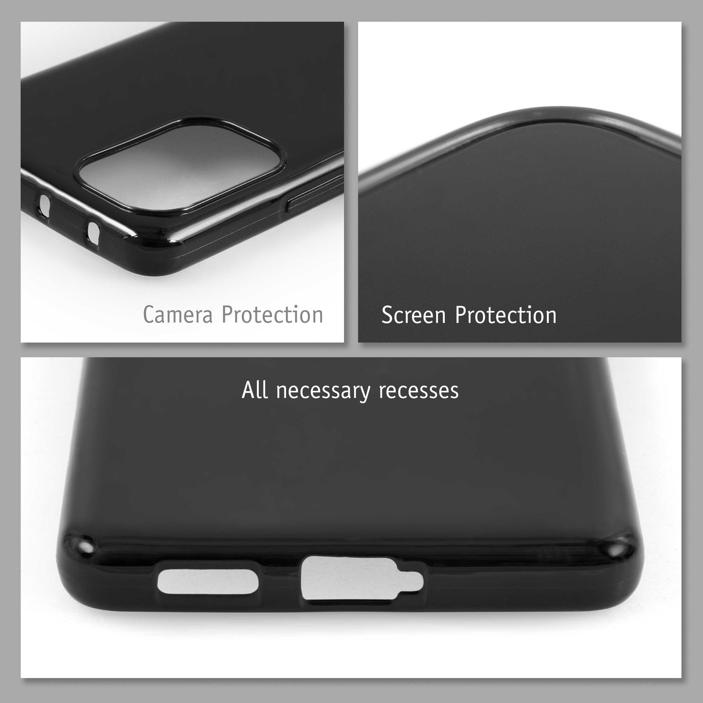 PhoneNatic Case kompatibel mit Xiaomi Poco F5 – Schwarz Silikon Hülle crystal-case Cover