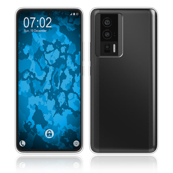 PhoneNatic Case kompatibel mit Xiaomi Poco F5 Pro – Transparent Silikon Hülle crystal-case Cover