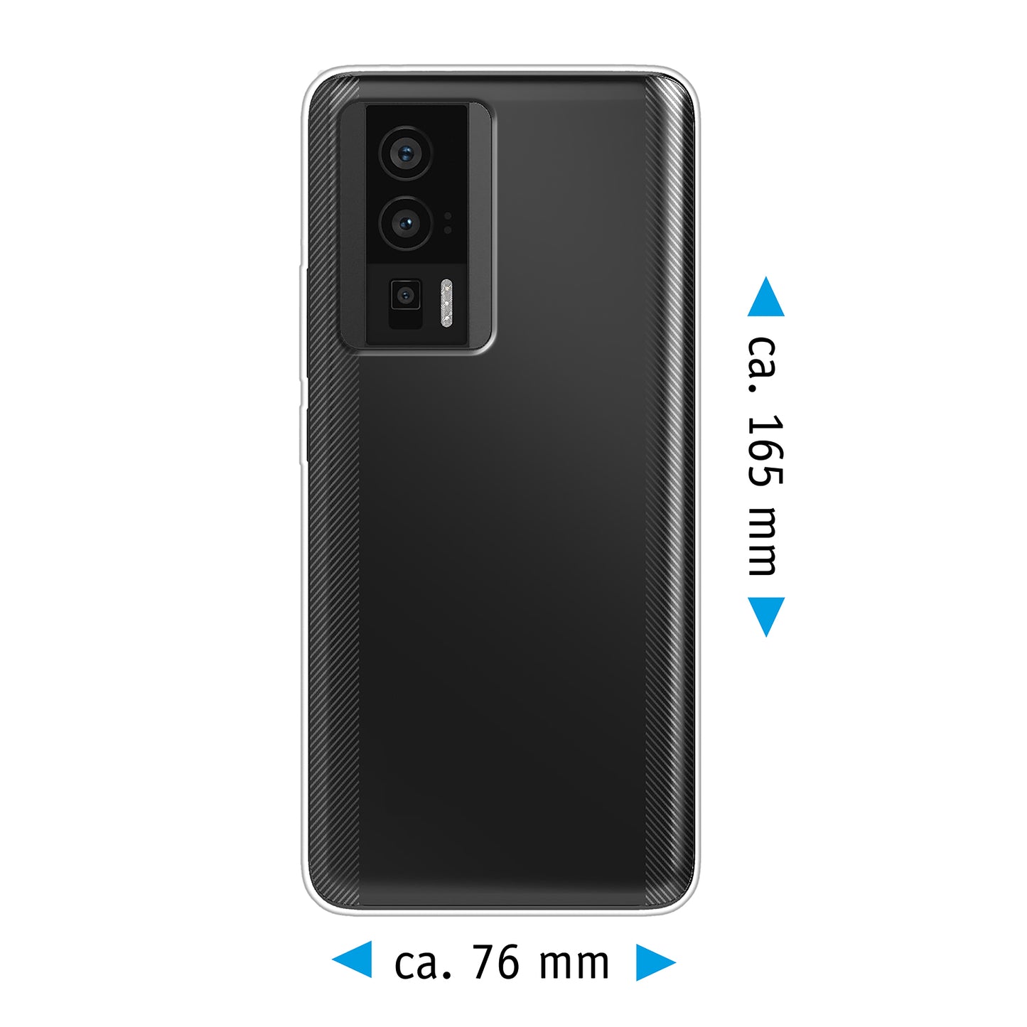PhoneNatic Case kompatibel mit Xiaomi Poco F5 Pro – Transparent Silikon Hülle crystal-case Cover