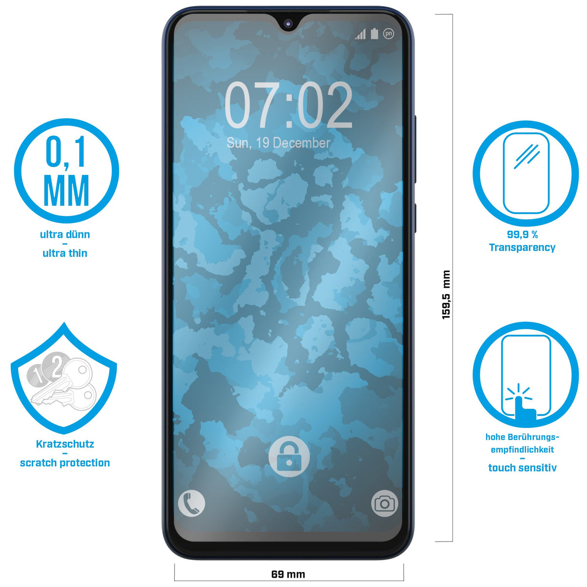 2er-Pack Displayschutzfolien klar für Motorola Moto G Play (2021) – Ansicht 2