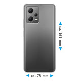 PhoneNatic Case kompatibel mit Xiaomi Redmi Note 12 – Transparent Silikon Hülle crystal-case Cover