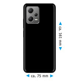 PhoneNatic Case kompatibel mit Xiaomi Redmi Note 12 – Schwarz Silikon Hülle crystal-case Cover