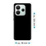 PhoneNatic Case kompatibel mit Xiaomi Redmi Note 14 5G – Schwarz Silikon Hülle crystal-case Cover