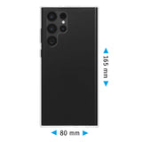 PhoneNatic Case kompatibel mit Samsung Galaxy S23 Ultra – Crystal Clear Silikon Hülle crystal-case Cover