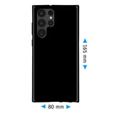 PhoneNatic Case kompatibel mit Samsung Galaxy S23 Ultra – Schwarz Silikon Hülle crystal-case Cover