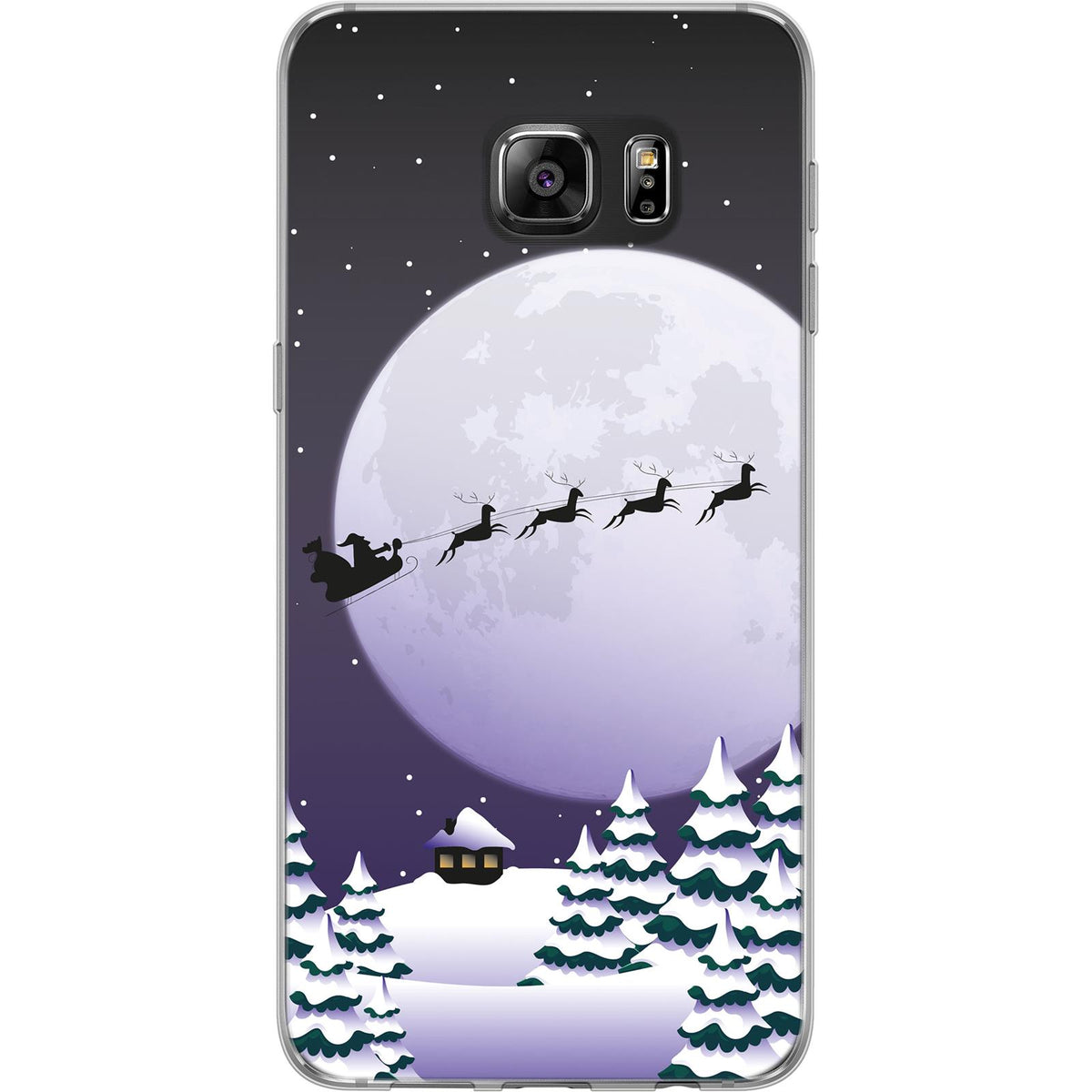 Case für Samsung Galaxy S7 Edge Silikon-Hülle X Mas Weihnachten Santa - Night M5 – Ansicht 2
