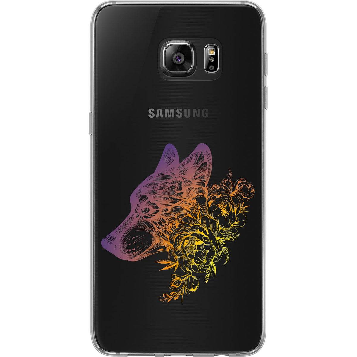 Case für Samsung Galaxy S7 Edge Silikon-Hülle Floral Wolf M3-3 – Ansicht 2