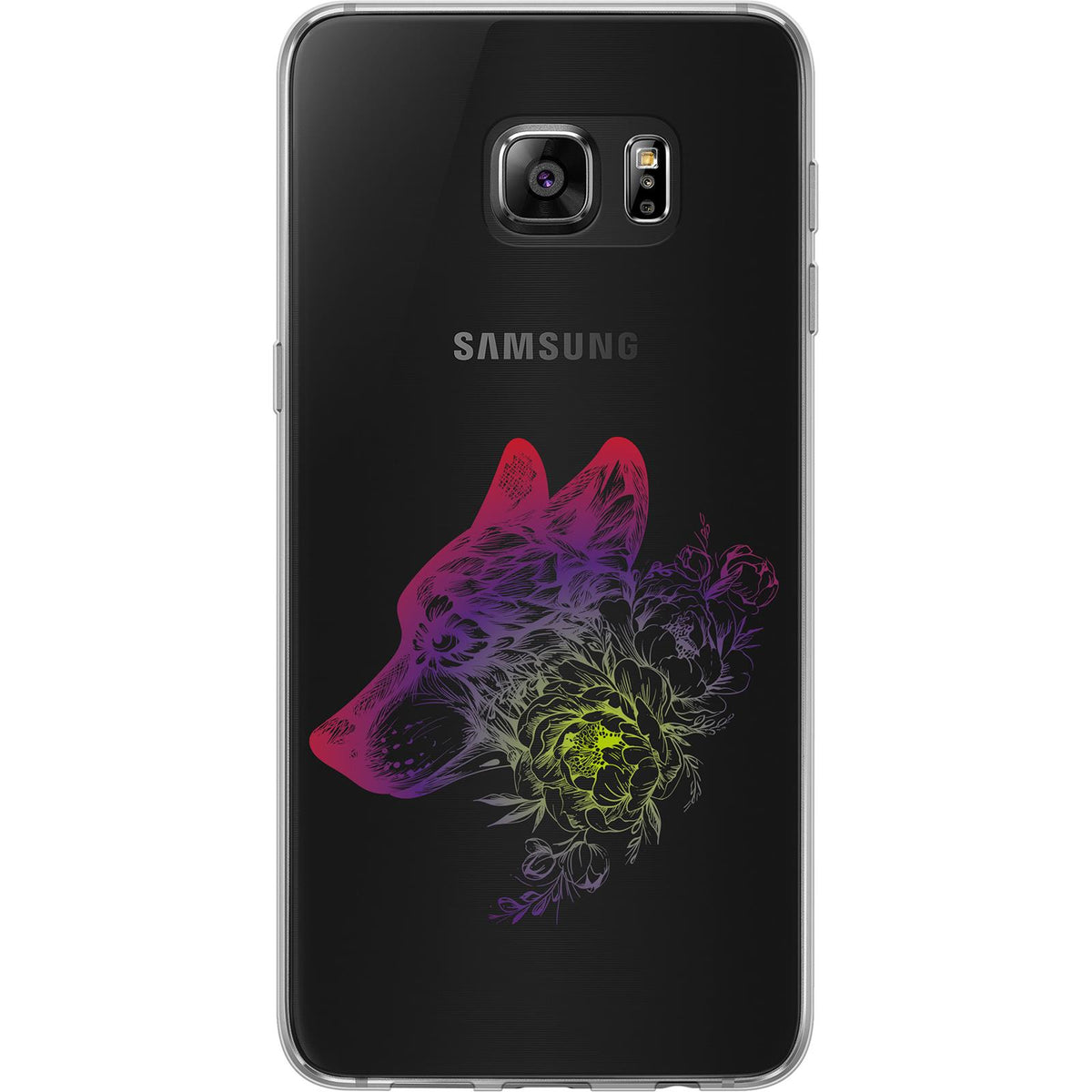 Case für Samsung Galaxy S7 Edge Silikon-Hülle Floral Wolf M3-5 – Ansicht 2