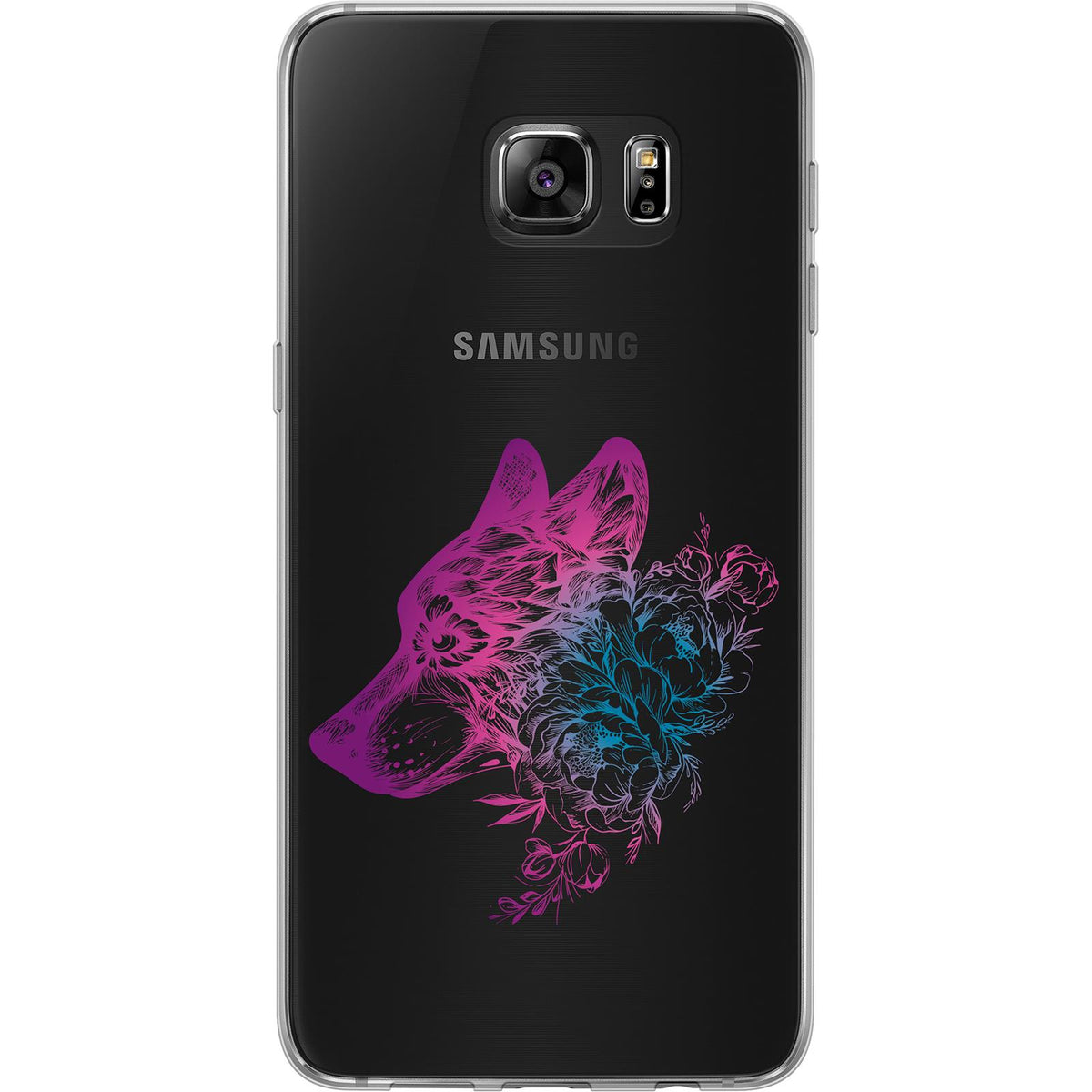 Case für Samsung Galaxy S7 Edge Silikon-Hülle Floral Wolf M3-6 – Ansicht 2