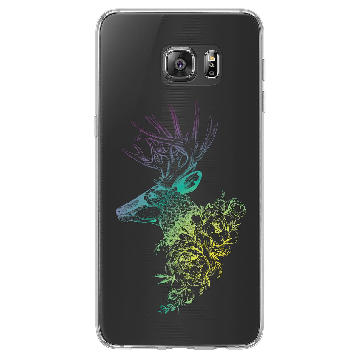 Case für Samsung Galaxy S7 Edge Silikon-Hülle Floral Hirsch M7-4 – Ansicht 2
