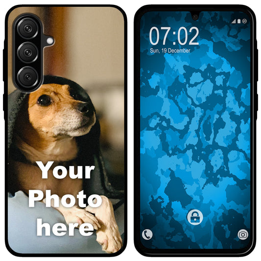 PhoneNatic Case kompatibel mit Galaxy A26 Personalisierte Handyhülle SCHWARZ zum selbst gestalten mit eigenem Foto