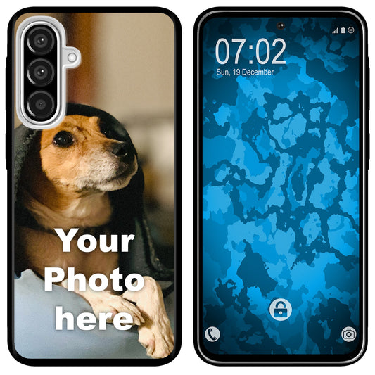 PhoneNatic Case kompatibel mit Galaxy A37 Personalisierte Handyhülle SCHWARZ zum selbst gestalten mit eigenem Foto