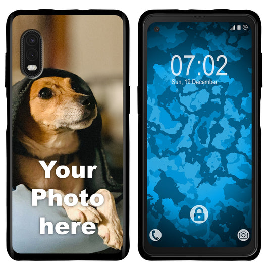 PhoneNatic Case kompatibel mit Galaxy Xcover Pro Personalisierte Handyhülle SCHWARZ zum selbst gestalten mit eigenem Fot