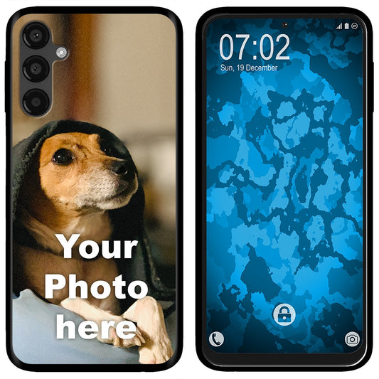 PhoneNatic Case kompatibel mit Galaxy A35 Personalisierte Handyhülle SCHWARZ zum selbst gestalten mit eigenem Foto