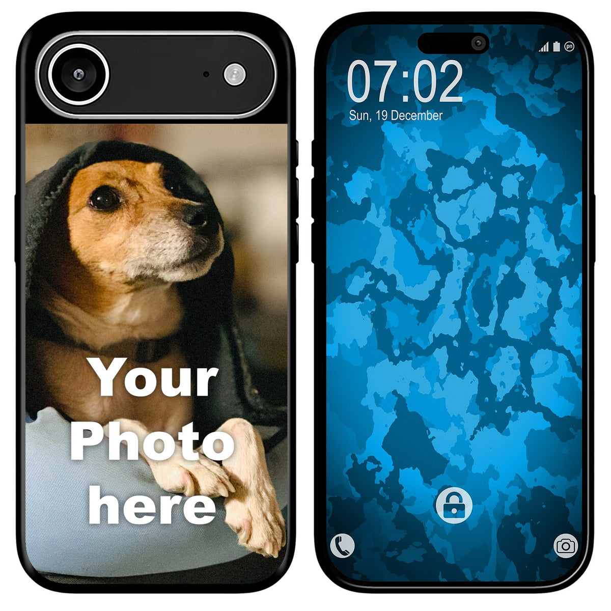 Personalisierte Handyhülle für iPhone 17 Air (schwarz) zum Selbstgestalten mit eigenem Foto