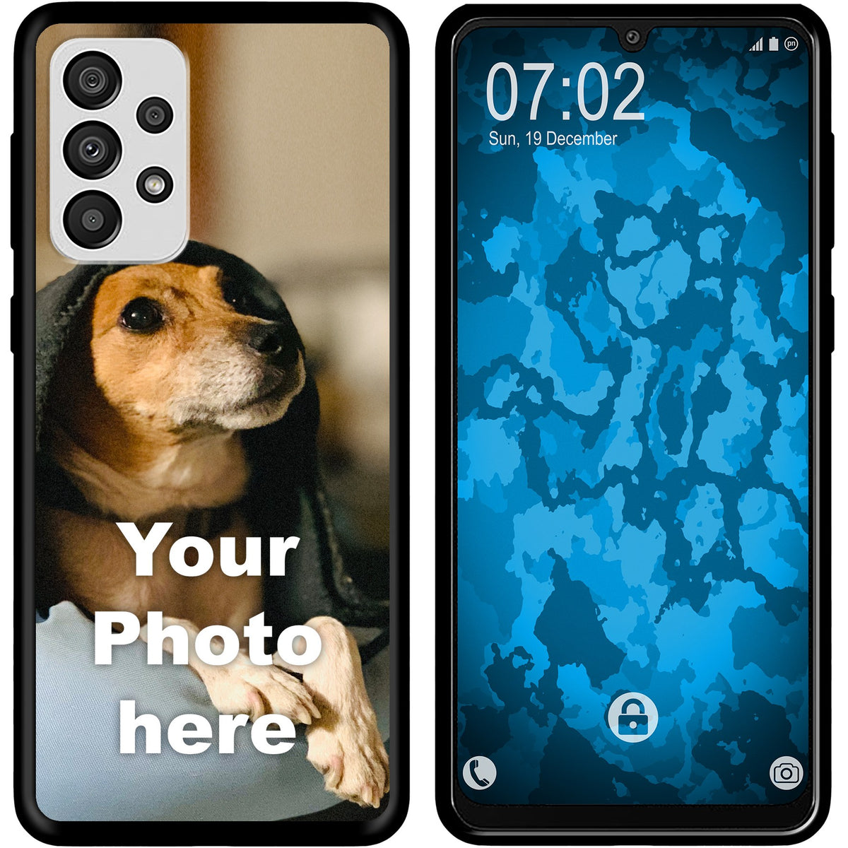 Personalisierte Handyhülle für Galaxy A33 5G (schwarz) zum Selbstgestalten mit eigenem Foto