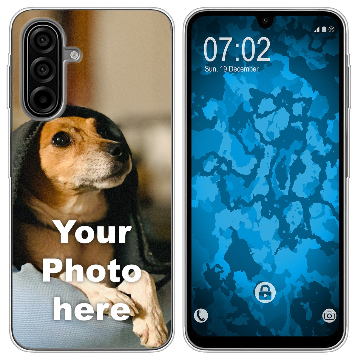 Personalisierte Handyhülle für Galaxy A17 (schwarz) zum Selbstgestalten mit eigenem Foto