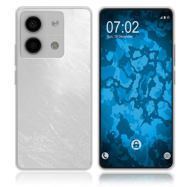 PhoneNatic Case kompatibel mit Xiaomi Redmi Note 13 – Transparent Silikon Hülle crystal-case Cover