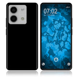 PhoneNatic Case kompatibel mit Xiaomi Redmi Note 13 – Schwarz Silikon Hülle crystal-case Cover