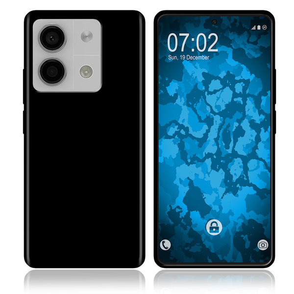 PhoneNatic Case kompatibel mit Xiaomi Redmi Note 13 – Schwarz Silikon Hülle crystal-case Cover