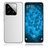 PhoneNatic Case kompatibel mit Xiaomi 14 Pro – Transparent Silikon Hülle crystal-case Cover