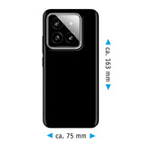 PhoneNatic Case kompatibel mit Xiaomi 14 Pro – Schwarz Silikon Hülle crystal-case Cover