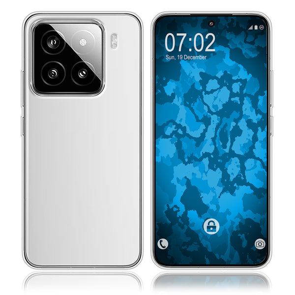 PhoneNatic Case kompatibel mit Xiaomi 15 – Transparent Silikon Hülle crystal-case Cover