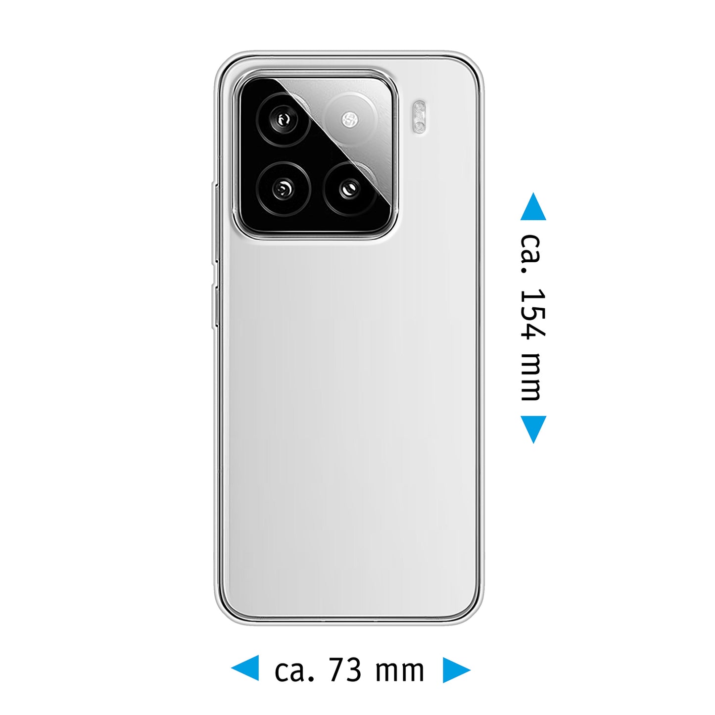 PhoneNatic Case kompatibel mit Xiaomi 15 – Transparent Silikon Hülle crystal-case Cover