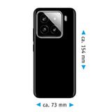 PhoneNatic Case kompatibel mit Xiaomi 15 – Schwarz Silikon Hülle crystal-case Cover