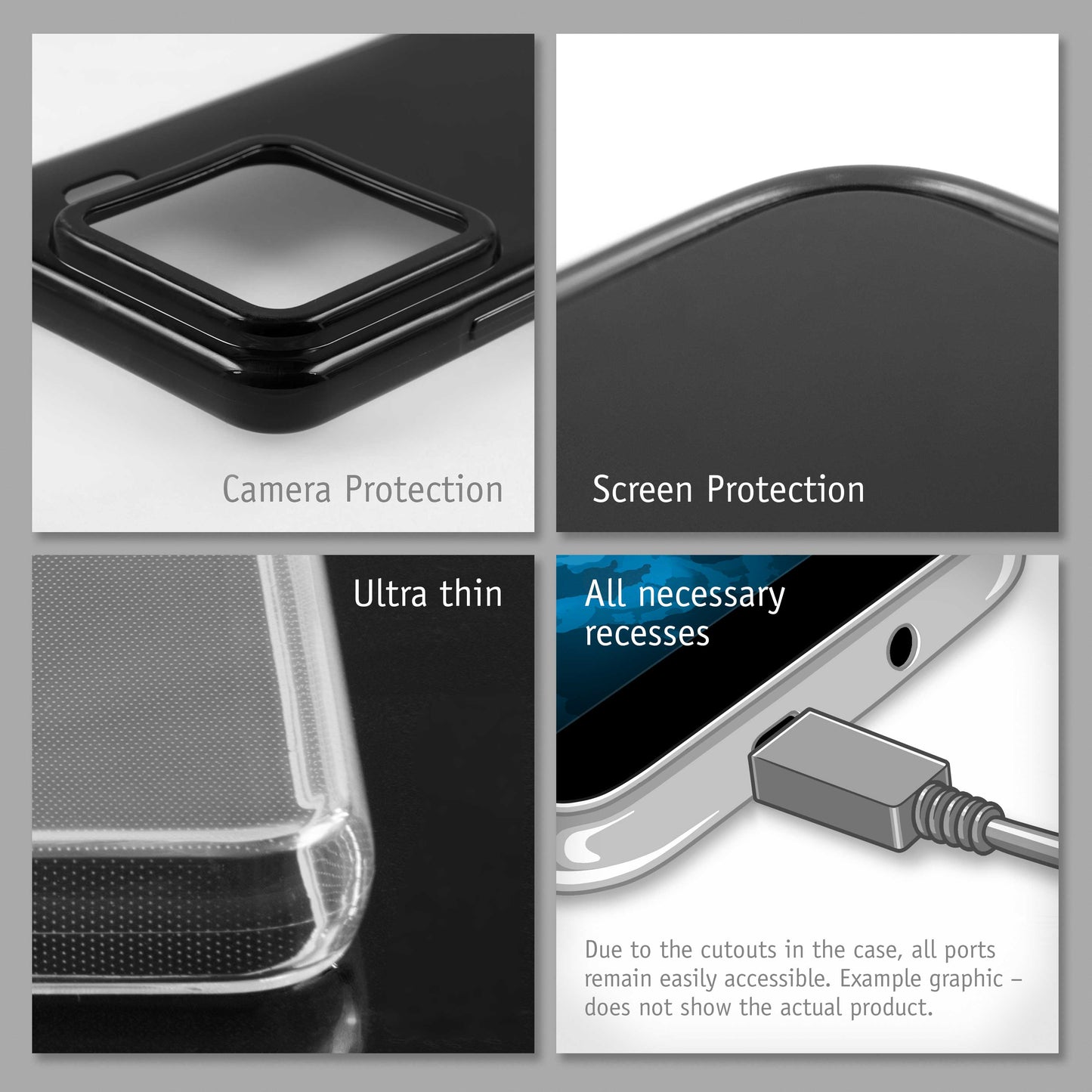 PhoneNatic Case kompatibel mit Xiaomi 15 – Schwarz Silikon Hülle crystal-case Cover