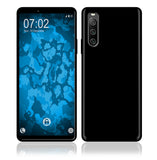PhoneNatic Case kompatibel mit Sony Xperia 10 IV – Schwarz Silikon Hülle crystal-case Cover