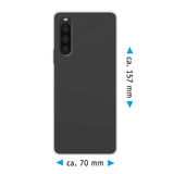 PhoneNatic Case kompatibel mit Sony Xperia 10 V – Transparent Silikon Hülle crystal-case Cover