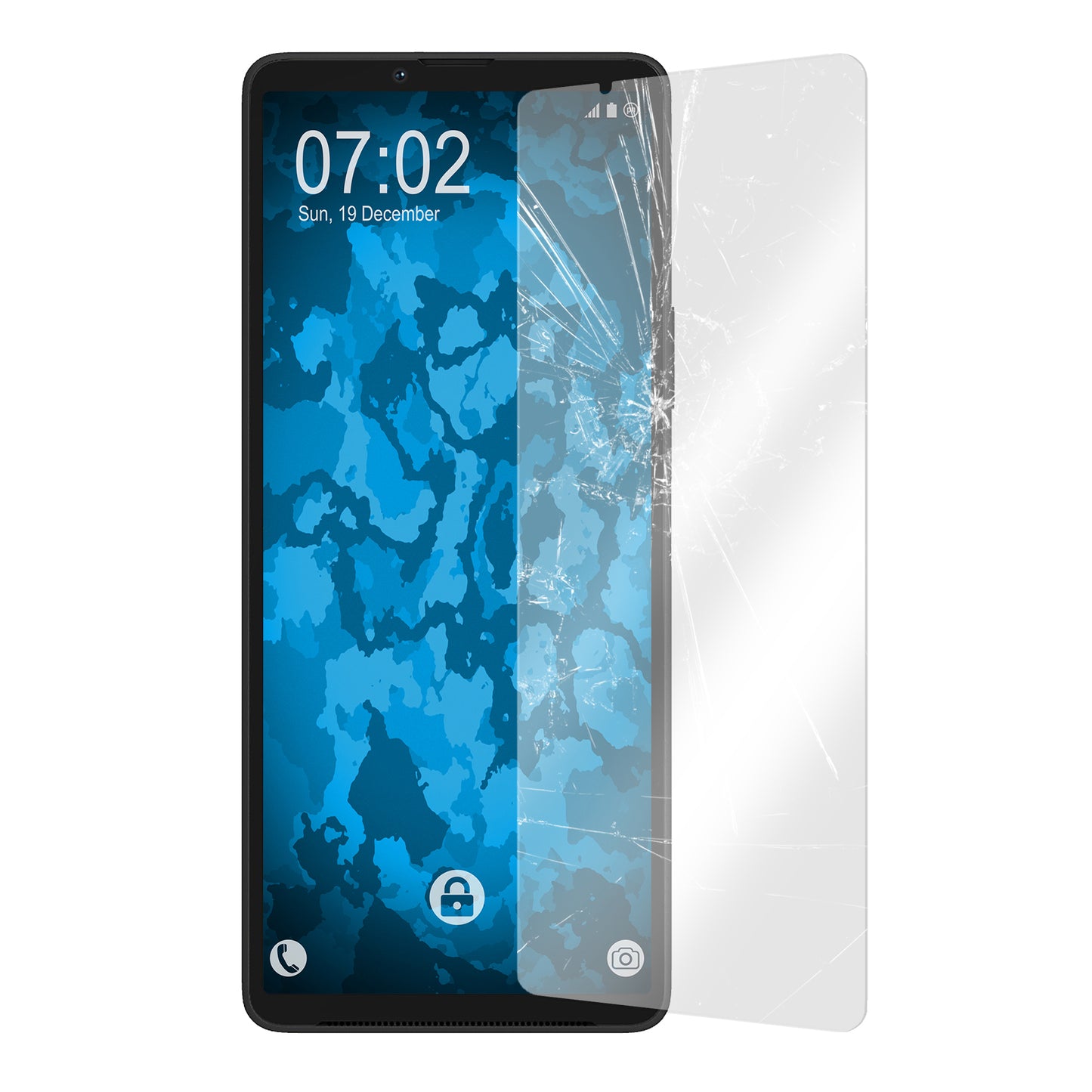 1x Glas-Folie klar für Sony Xperia 10 V – Panzerglas für Sony Xperia 10 V