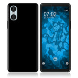 PhoneNatic Case kompatibel mit Sony Xperia 10 VI – Schwarz Silikon Hülle crystal-case Cover
